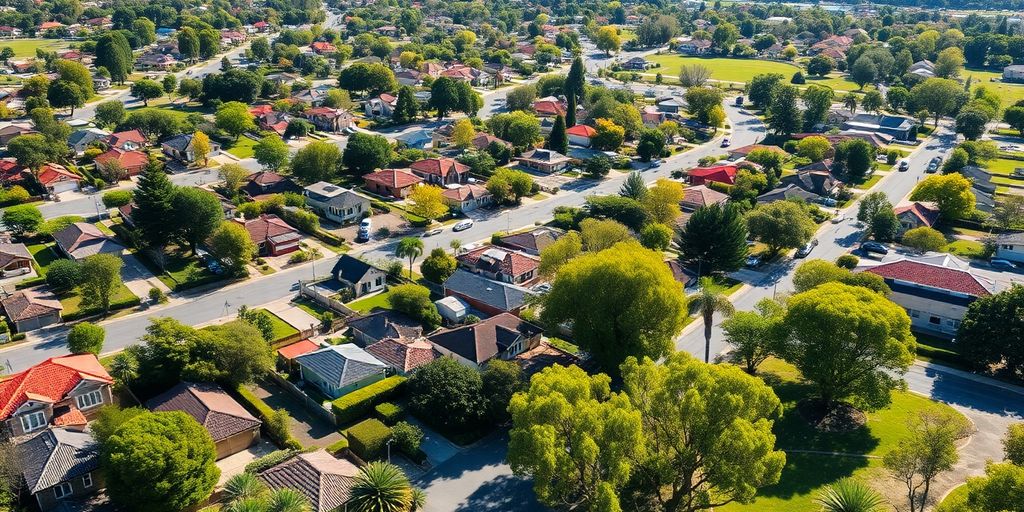 Suburban homes in Perth with lush greenery and parks.