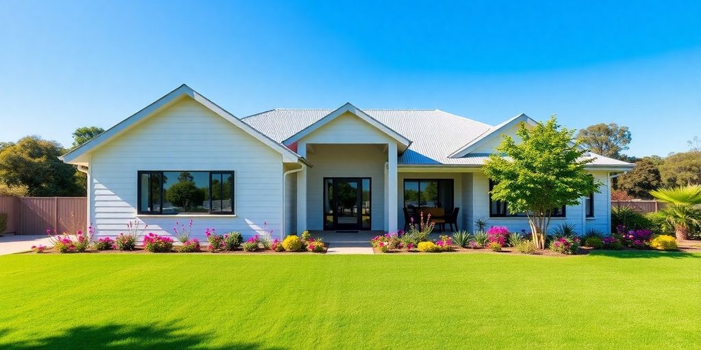 Modern house for sale in Australia, appealing and lush.