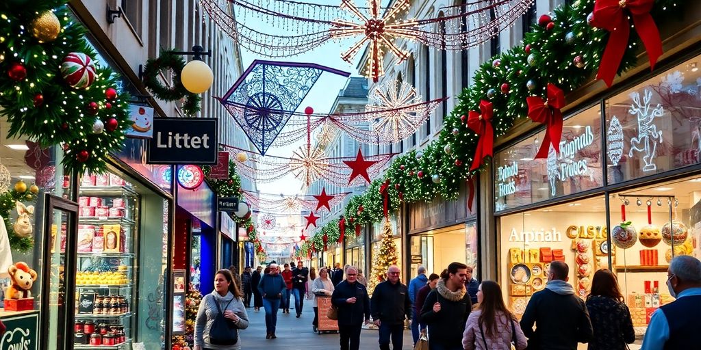 Shoppers enjoying Christmas Day in open Australian shops.
