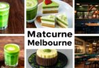 A selection of matcha drinks and desserts in Melbourne.