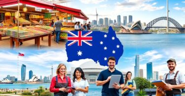 Collage of successful Australian businesses and entrepreneurs.