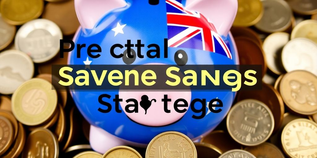 Piggy bank with coins, illustrating smart saving tips.