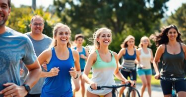 Australians engaging in healthy outdoor activities in nature.