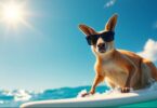 Aussie surfing kangaroo on NBN