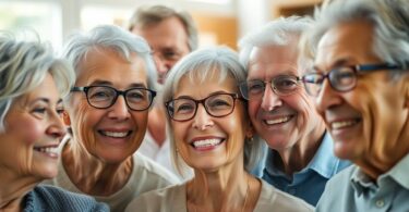Older Australians smiling, looking healthy and cared for.
