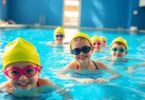 Kids learning to swim in Adelaide.