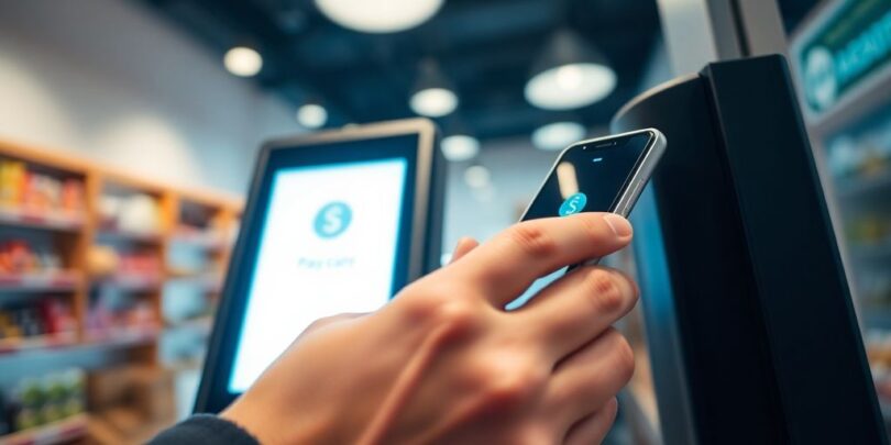 An Aussie paying with phone.