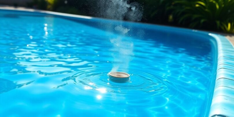 Sparkling Aussie pool, shock treatment.