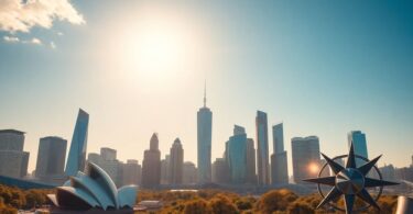 Australian landmarks and business icons.