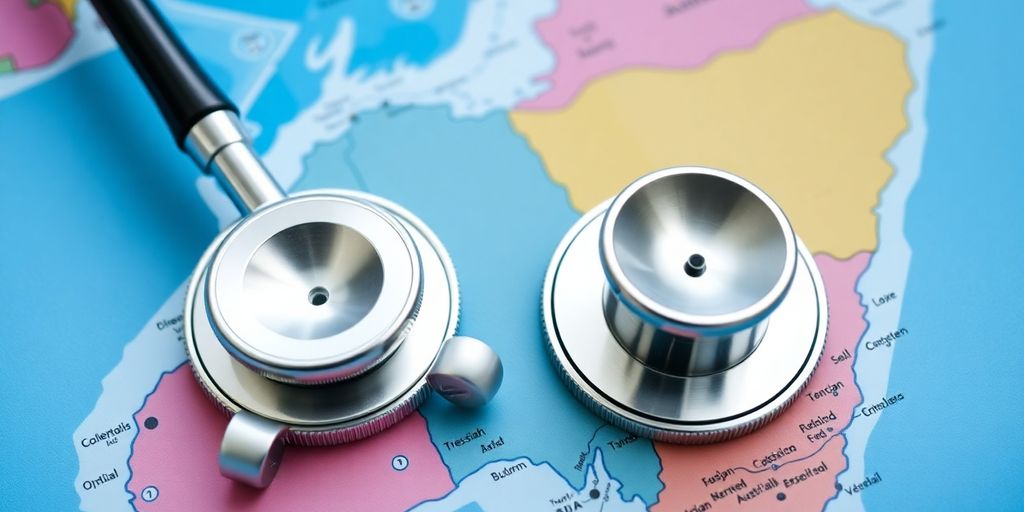 Stethoscope on a map of Australia