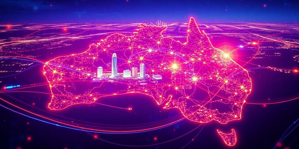 Australian landscape with fast internet streams.