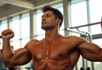 Bloke crushing weights, Manly gym, fair dinkum workout.