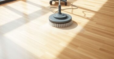 Tineco S6 floor washer cleaning a wooden floor.