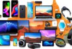 Modern tech devices with Australian backdrop