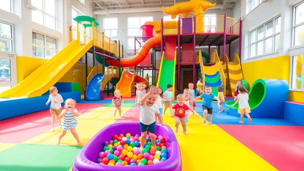 Kids having fun at Liverpool's best indoor playground.