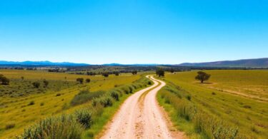 Australian landscape with a clear path.