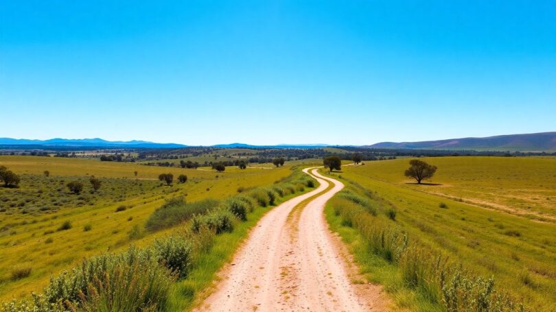 Australian landscape with a clear path.