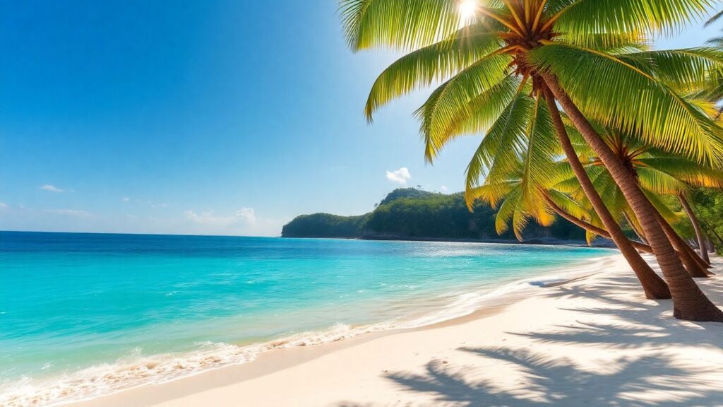 Serene North Queensland beach with turquoise water.
