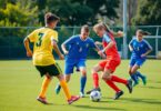 Fremantle 5-a-side football players in action