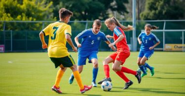 Fremantle 5-a-side football players in action
