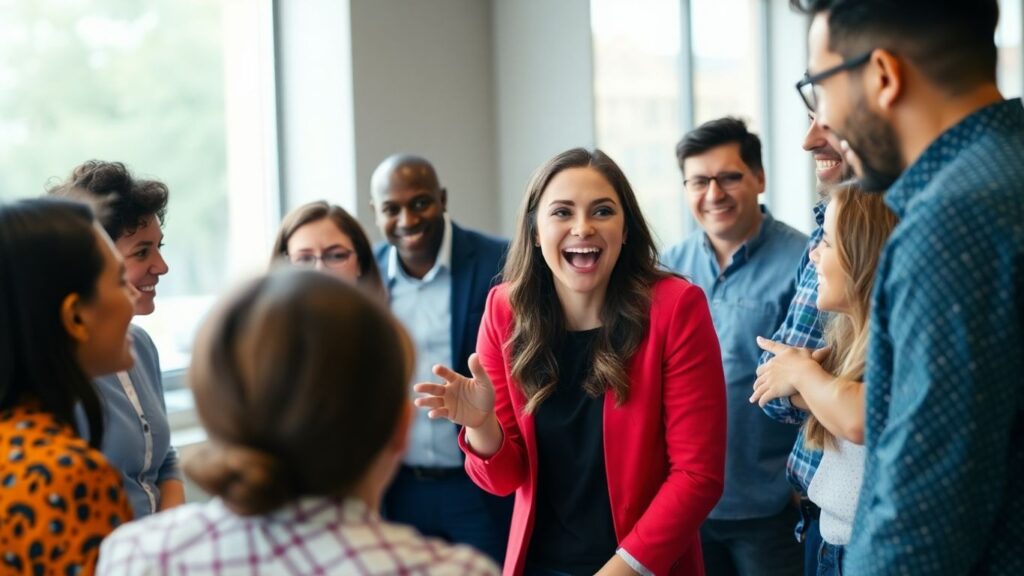 People discussing health advocacy at a forum.