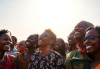 African people united, looking towards a bright future.