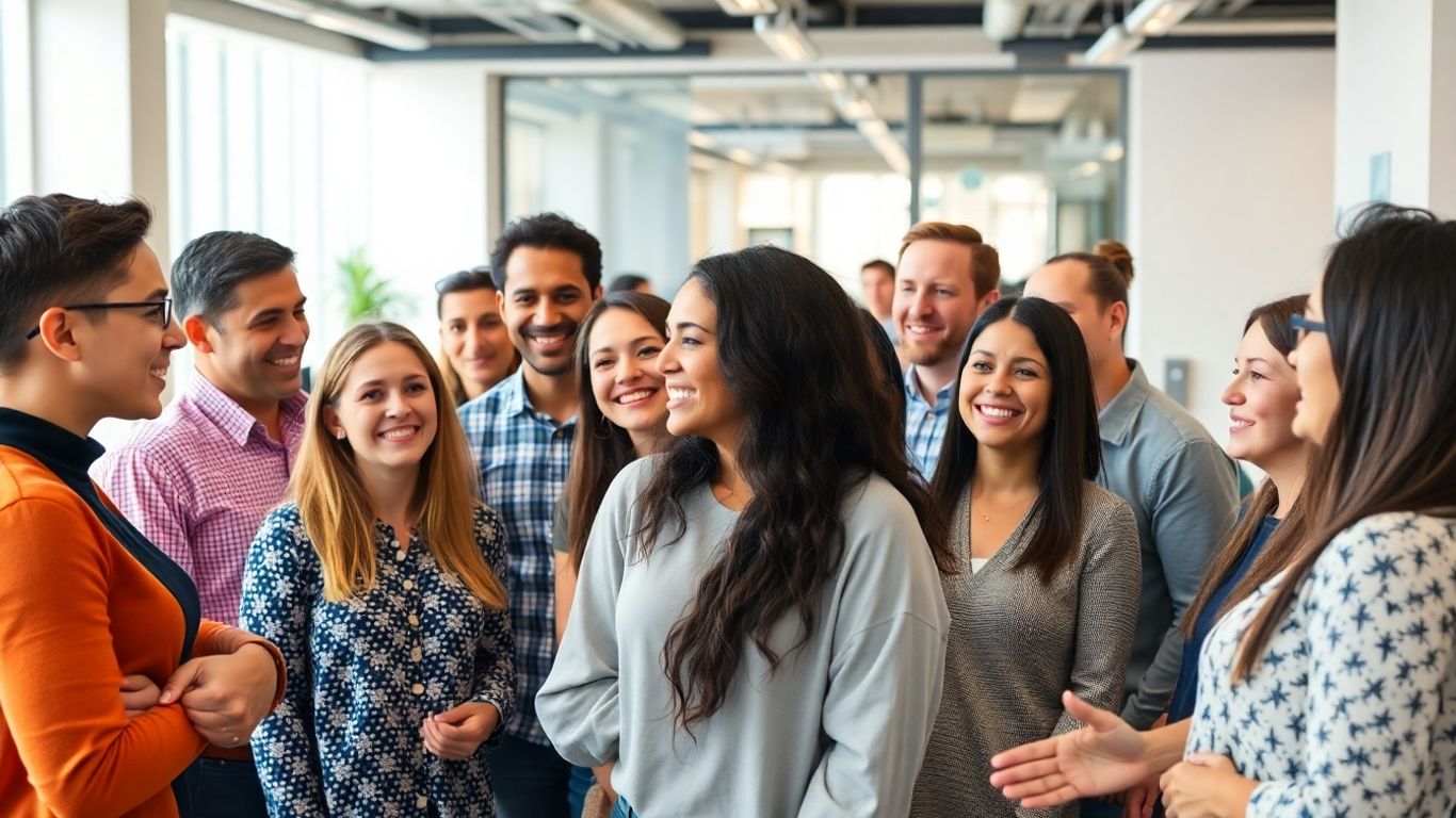 People connecting at a hearing organisation in Australia.