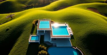 Elysia Wellness Retreat Hunter Valley pools and hills