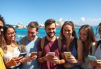 Aussies connecting on dating apps with Aussie landmarks.