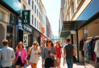 Stylish people shopping at Sydney fashion boutiques.
