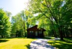 Peaceful cabin retreat surrounded by nature.