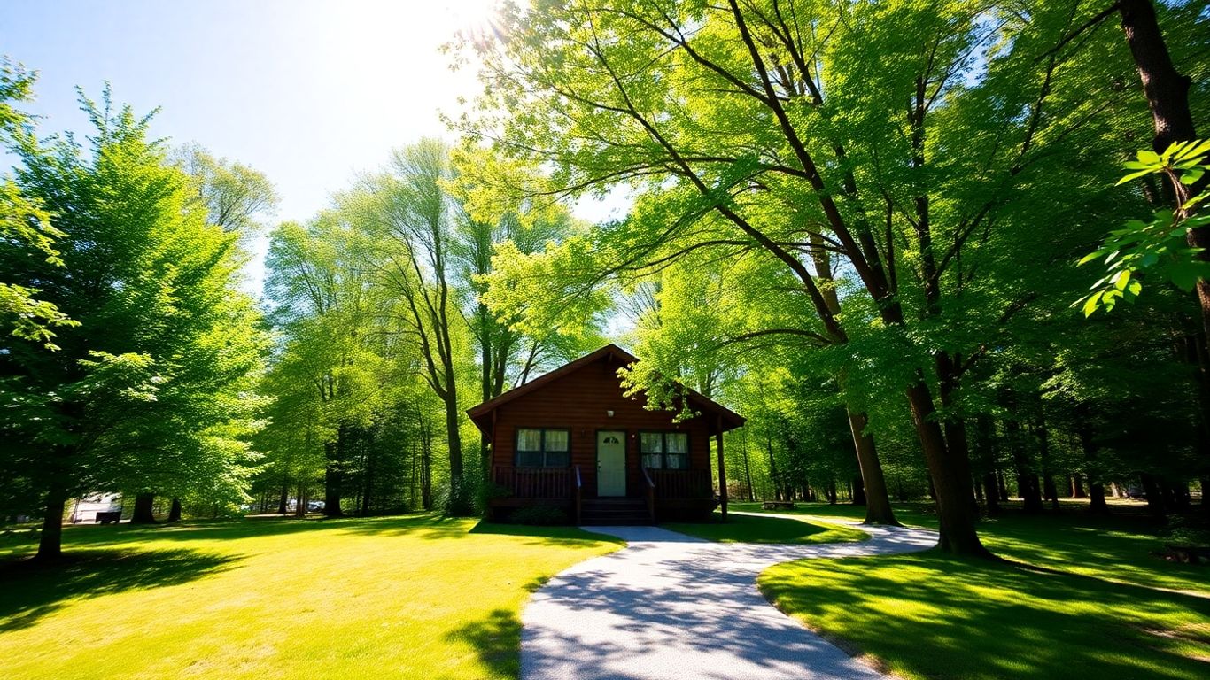 Peaceful cabin retreat surrounded by nature.