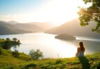 Peaceful woman at Victorian mental health retreat