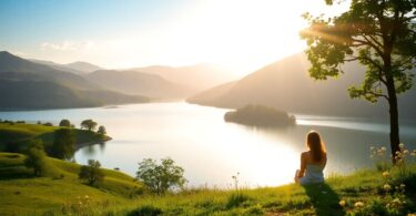 Peaceful woman at Victorian mental health retreat