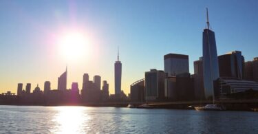Australian cityscape at sunrise, news and information