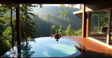 Person meditating at tranquil Victoria detox retreat