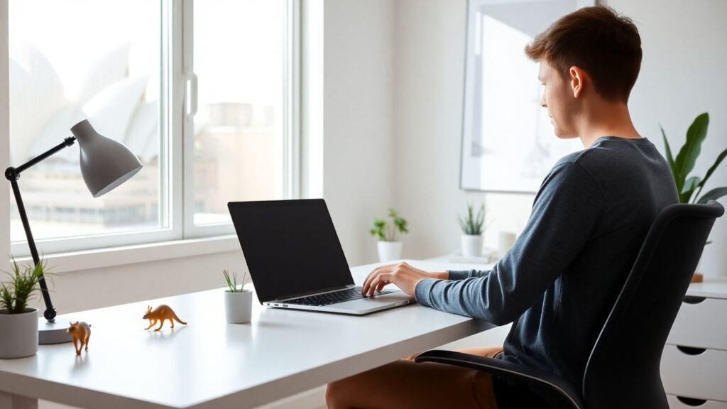 Person in Australia doing online data entry job