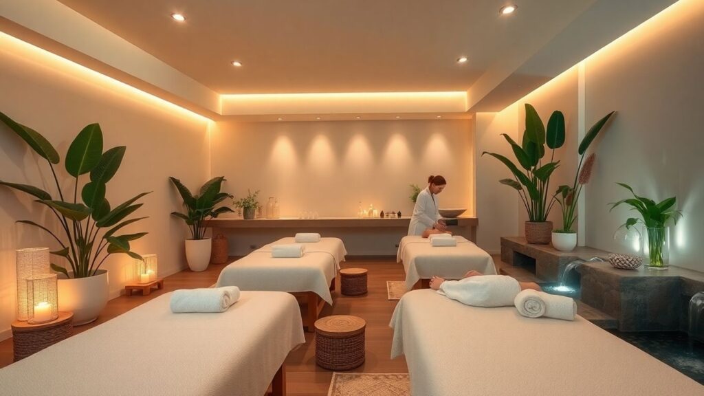 Luxurious Australian day spa interior with relaxing atmosphere