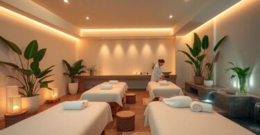 Luxurious Australian day spa interior with relaxing atmosphere