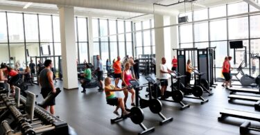 Melbourne gym with people exercising on various equipment