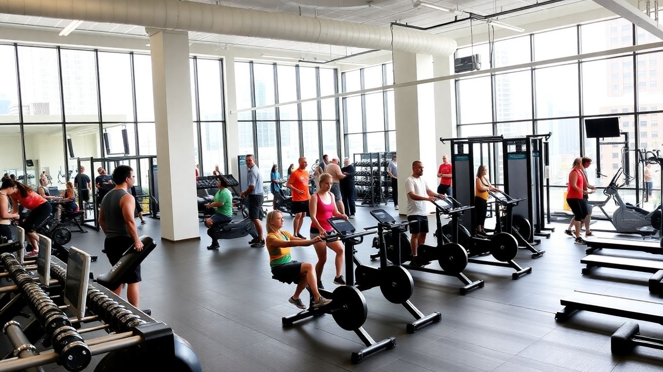 Melbourne gym with people exercising on various equipment