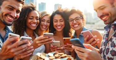 Australians earning money with survey jobs on phones.