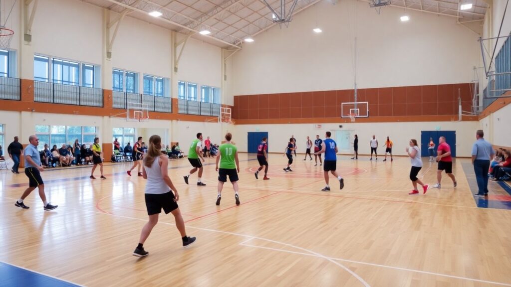 People playing indoor sports at Maitland Indoor Sports Centre.
