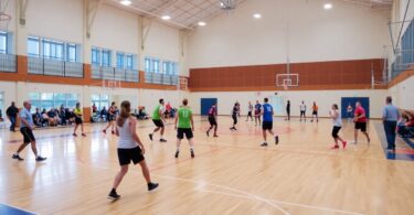 People playing indoor sports at Maitland Indoor Sports Centre.