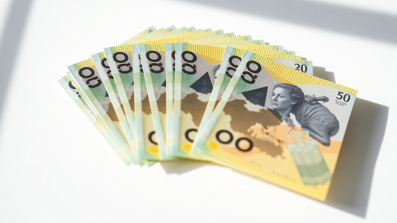 Australian dollar bills, money, income, pay
