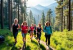 Group hiking in Victoria forest for weight loss retreat