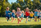 Kids running at Balmoral Little Athletics event.