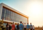 Australian business professionals looking towards a bright future.