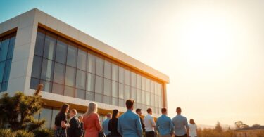 Australian business professionals looking towards a bright future.