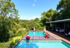 Luxury wellness retreat with yoga and gardens in NSW